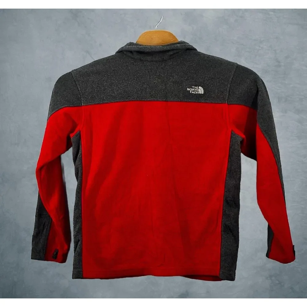 The North Face Boys‎ Red And Grey Fleece Jacket Size XL 18-20 Full Zip Outdoors